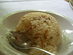 Pilaf con champiñones adobados